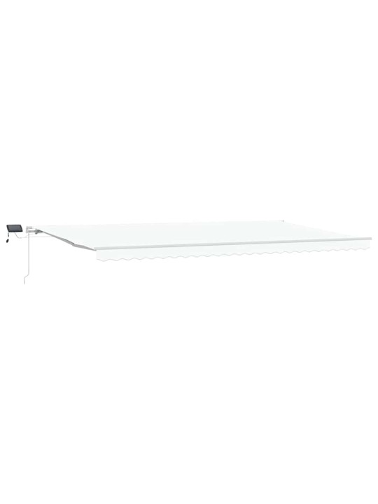 Sissetõmmatav varikatus with manuaalne 600 × 350 cm valge