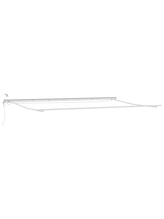 Sissetõmmatav varikatus valge 600 × 350 cm kangas, metall