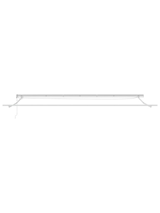 Sissetõmmatav varikatus valge 600 × 350 cm kangas, metall