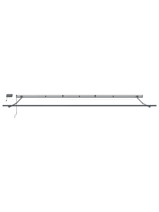 Sissetõmmatav varikatus valge 600 × 350 cm kangas