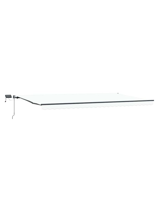 Sissetõmmatav varikatus valge 600 × 350 cm kangas