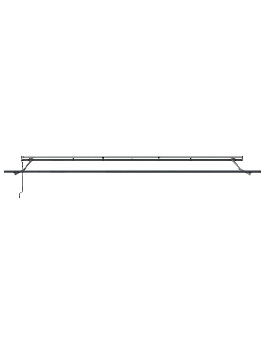 Sissetõmmatav varikatus valge 600 × 350 cm kangas