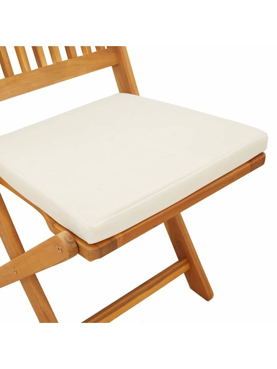 Kokkupandav tool 6 tk valge 49 x 57.5 x 92cm akaatsiapuit