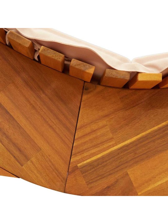 Lamamistool padjaga 2 tk pruun 60 x 154 x 74cm akaatsiapuit