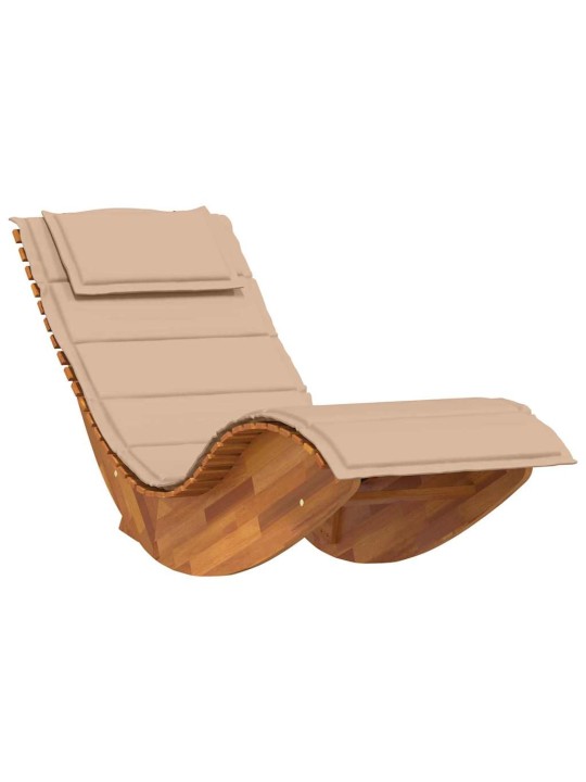 Lamamistool padjaga 2 tk pruun 60 x 154 x 74cm akaatsiapuit