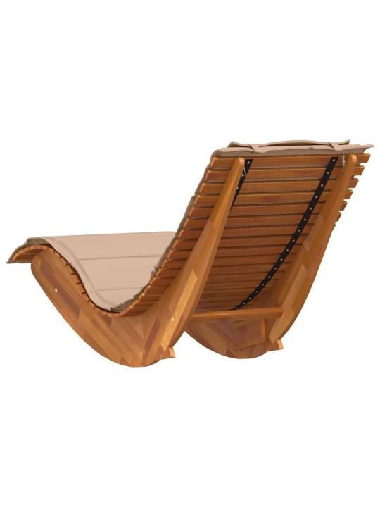 Lamamistool padjaga 2 tk pruun 60 x 154 x 74cm akaatsiapuit