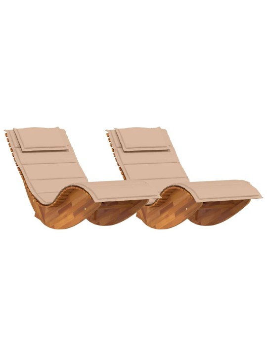 Lamamistool padjaga 2 tk pruun 60 x 154 x 74cm akaatsiapuit