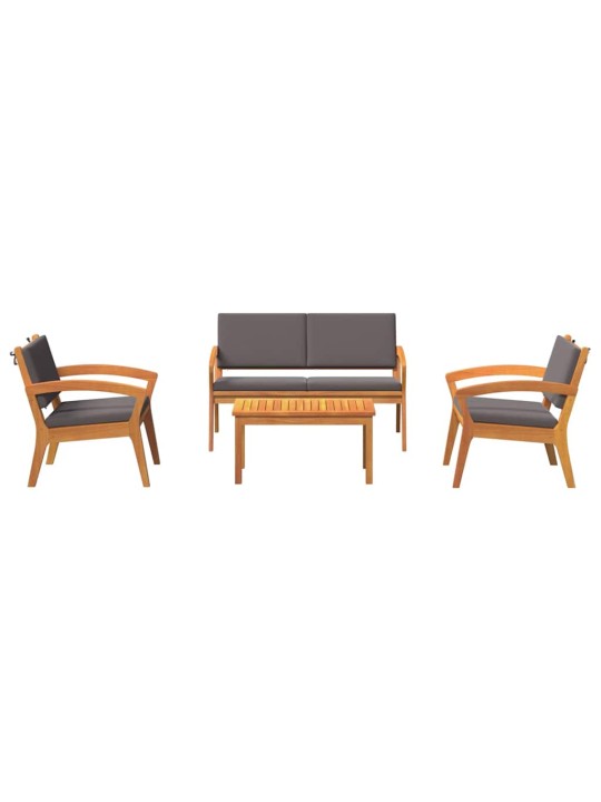 Bistrokomplekt 4 tk pruun 75 x 45 x 38 cm akaatsiapuit