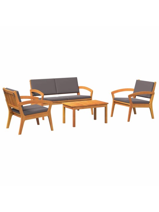 Bistrokomplekt 4 tk pruun 75 x 45 x 38 cm akaatsiapuit