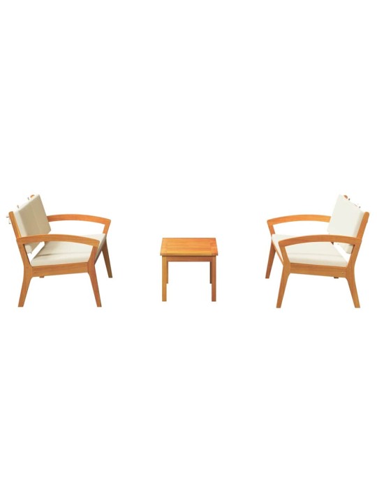 Bistrokomplekt 3 tk pruun 75 x 45 x 38 cm akaatsiapuit