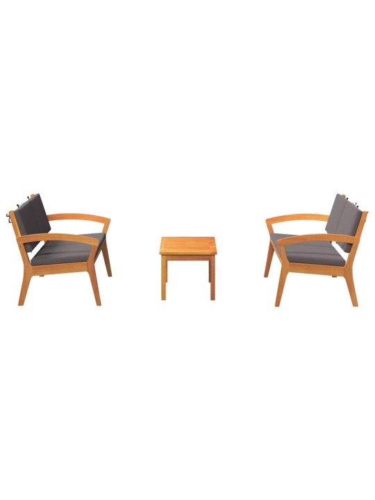 Bistrokomplekt 3 tk pruun 75 x 45 x 38 cm akaatsiapuit