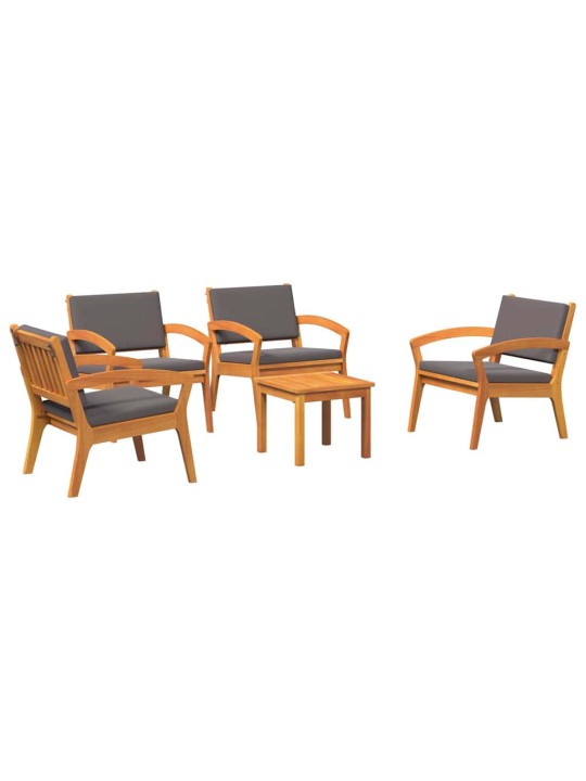 Bistrokomplekt 5 tk pruun 45 x 45 x 38 cm akaatsiapuit