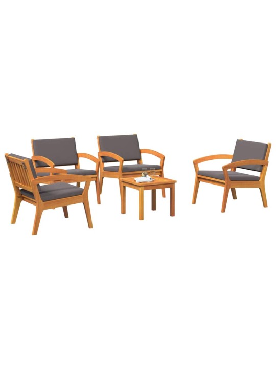 Bistrokomplekt 5 tk pruun 45 x 45 x 38 cm akaatsiapuit