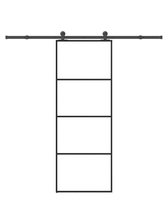 Liuguks koos tarvikutega, 76 x 205 cm, esg-klaas ja alumiinium