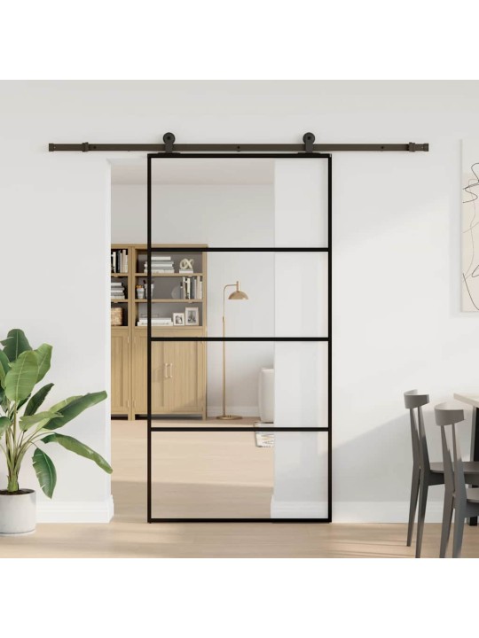 Liuguks tarvikutega, 102,5 x 205 cm, esg-klaas ja alumiinium