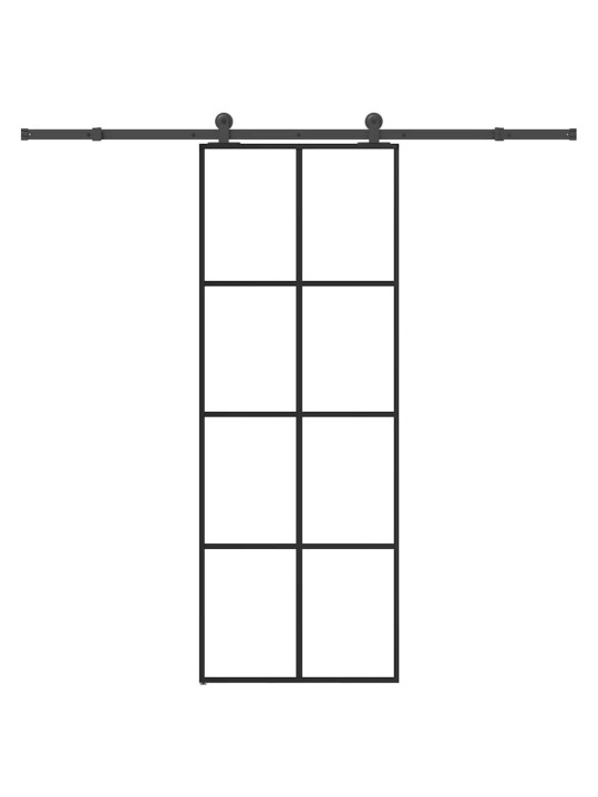 Liuguks koos tarvikutega, 76 x 205 cm, esg-klaas ja alumiinium