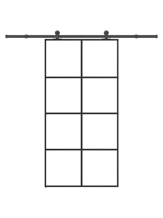 Liuguks tarvikutega, 102,5 x 205 cm, esg-klaas ja alumiinium