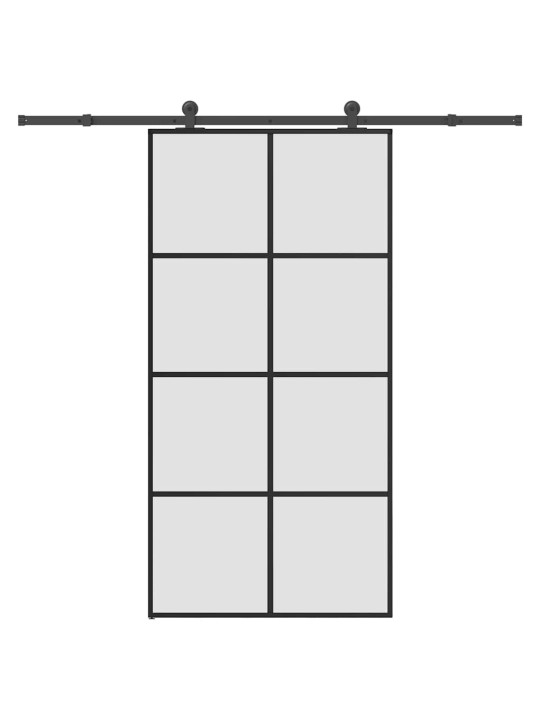 Liuguks tarvikutega, 102,5 x 205 cm, esg-klaas ja alumiinium