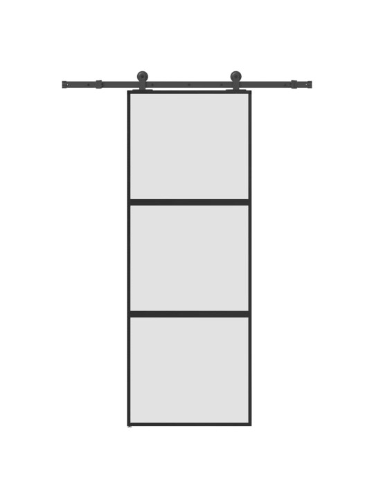 Lükanduks koos riistvara komplektiga 76x205 cm karastatud klaas