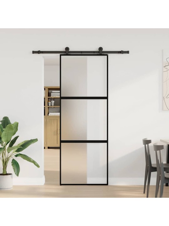 Lükanduks koos riistvara komplektiga 76x205 cm karastatud klaas
