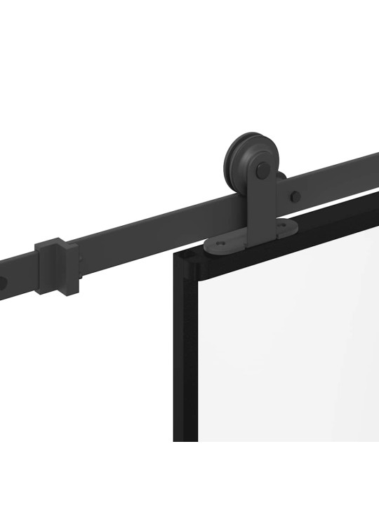 Lükanduks koos riistvara komplektiga 76x205 cm karastatud klaas