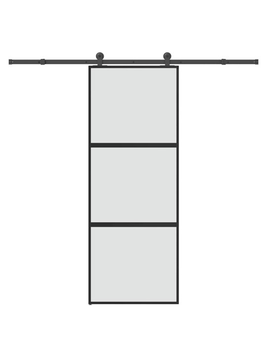 Lükanduks koos riistvara komplektiga 76x205 cm karastatud klaas