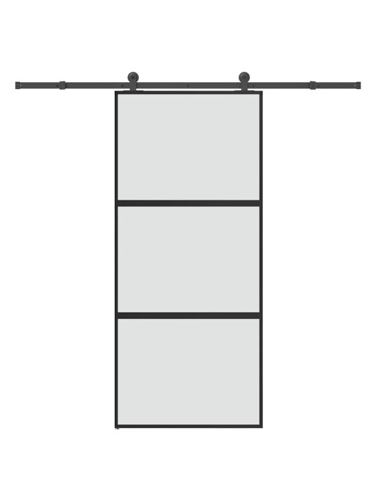 Lükanduks riistvara komplektiga 90x205 cm karastatud klaas