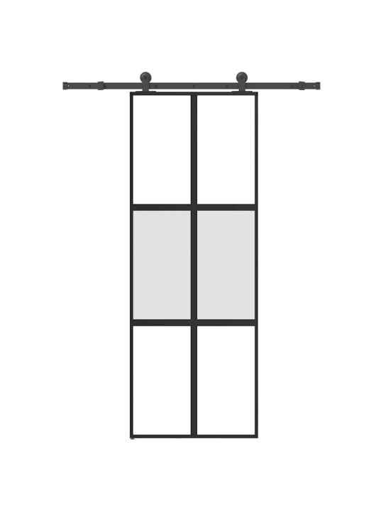 Lükanduks koos riistvara komplektiga 76x205 cm karastatud klaas