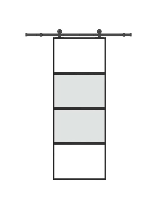 Lükanduks koos riistvara komplektiga 76x205 cm karastatud klaas