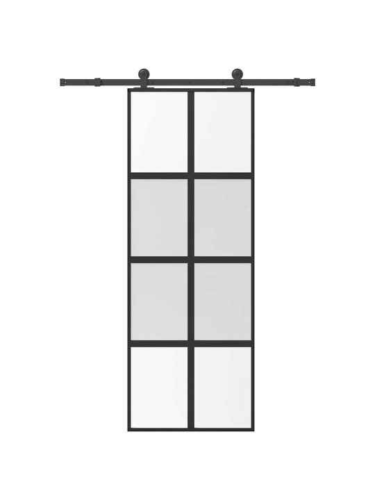 Lükanduks koos riistvara komplektiga 76x205 cm karastatud klaas