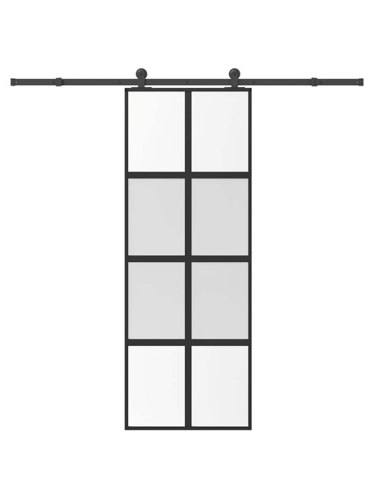 Lükanduks koos riistvara komplektiga 76x205 cm karastatud klaas