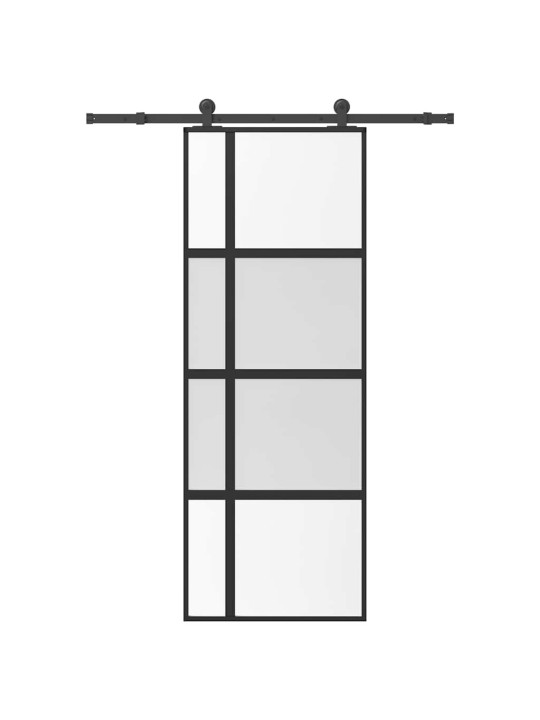 Lükanduks koos riistvara komplektiga 76x205 cm karastatud klaas