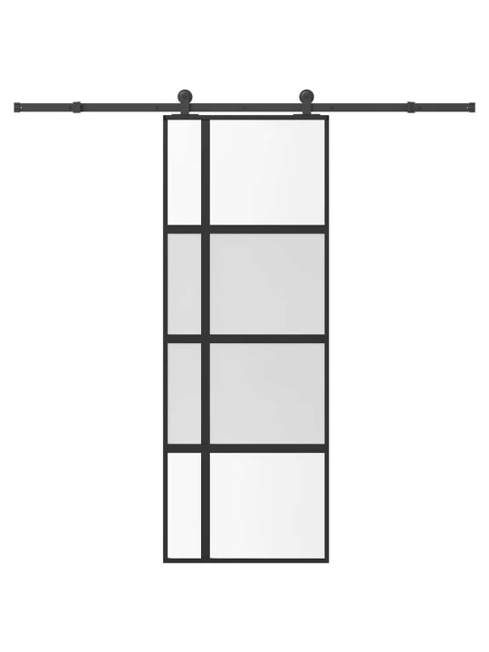 Lükanduks koos riistvara komplektiga 76x205 cm karastatud klaas