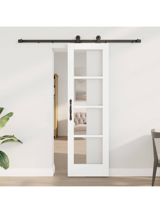 Liuguks valge 61 x 198.5 cm puit ja metall