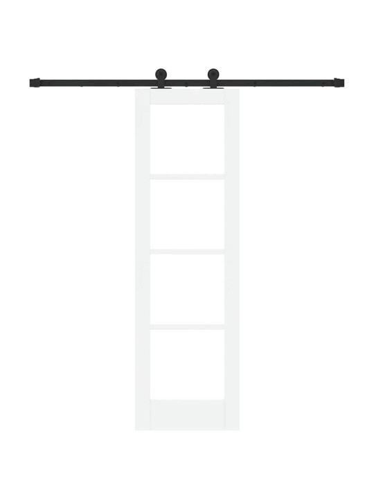 Liuguks valge 61 x 198.5 cm puit ja metall