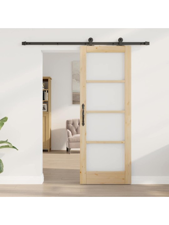 Liuguks pruun 73.5 x 198.5 cm puit ja metall