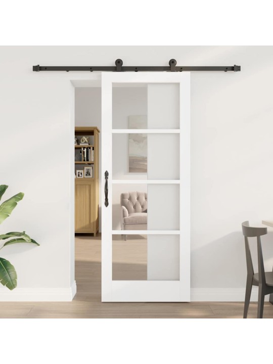 Liuguks valge 78 x 202 cm puit ja metall