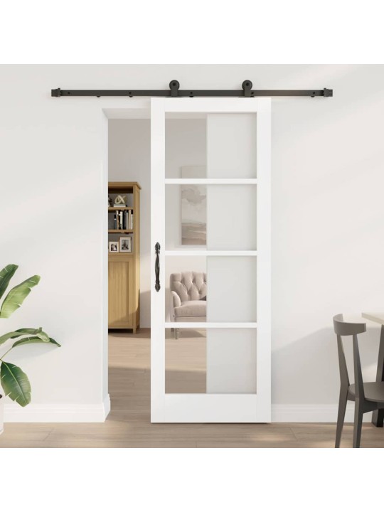 Liuguks valge 78 x 211 cm puit ja metall