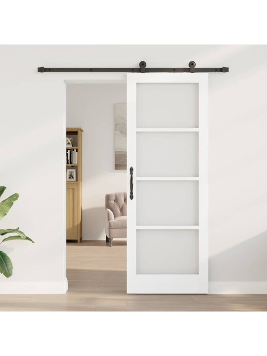 Liuguks valge 78 x 211 cm puit ja metall