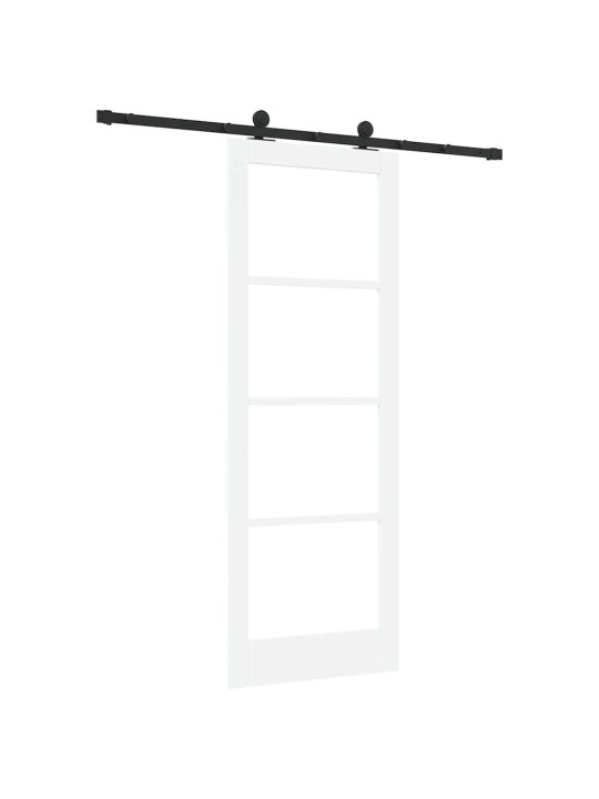 Liuguks valge 78 x 211 cm puit ja metall