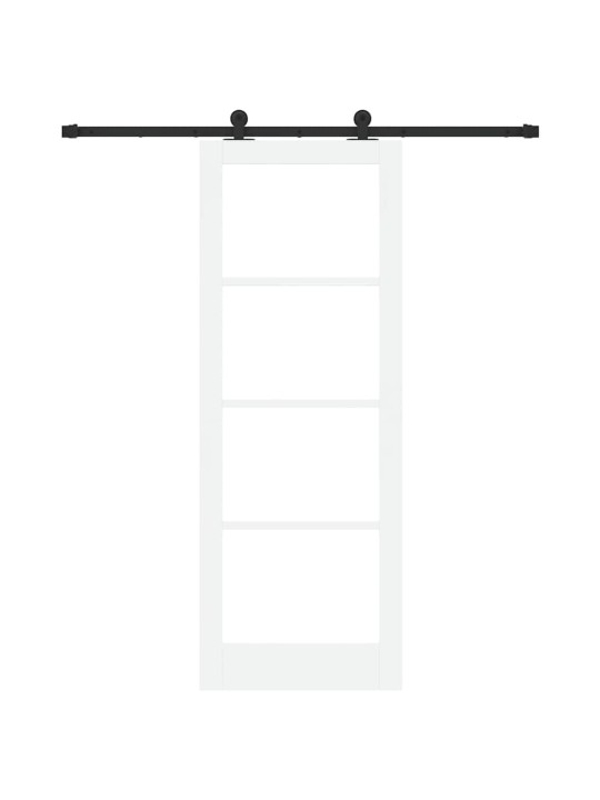 Liuguks valge 78 x 211 cm puit ja metall