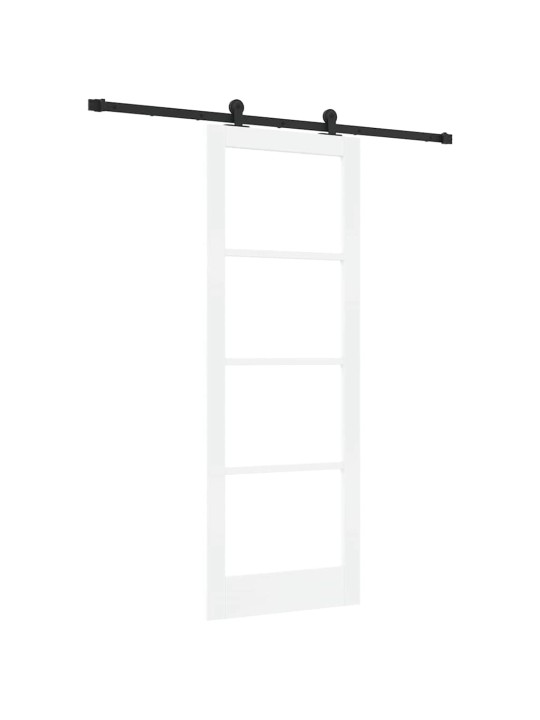 Liuguks valge 78 x 211 cm puit ja metall