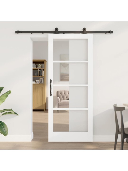 Liuguks valge 83 x 202 cm puit ja metall