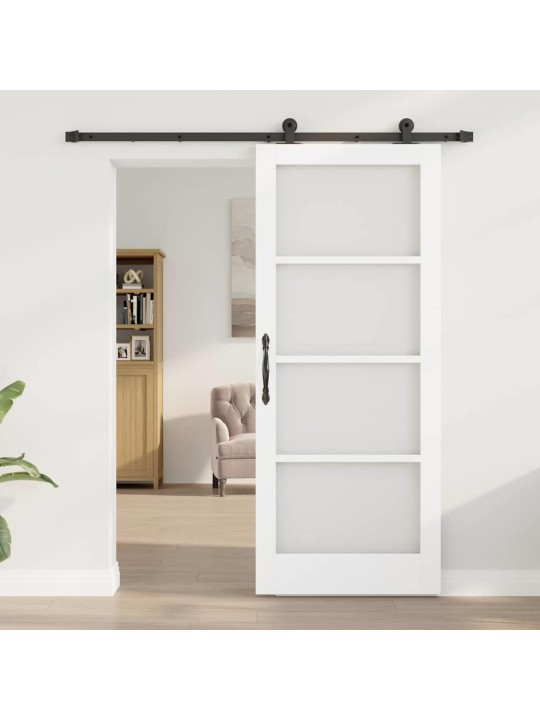 Liuguks valge 83 x 202 cm puit ja metall