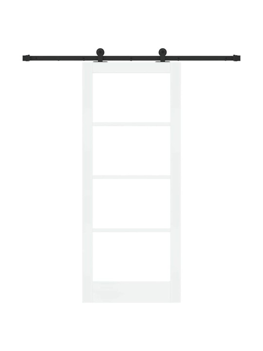 Liuguks valge 83 x 202 cm puit ja metall