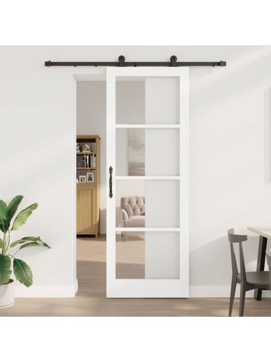 Liuguks valge 83 x 232 cm puit ja metall