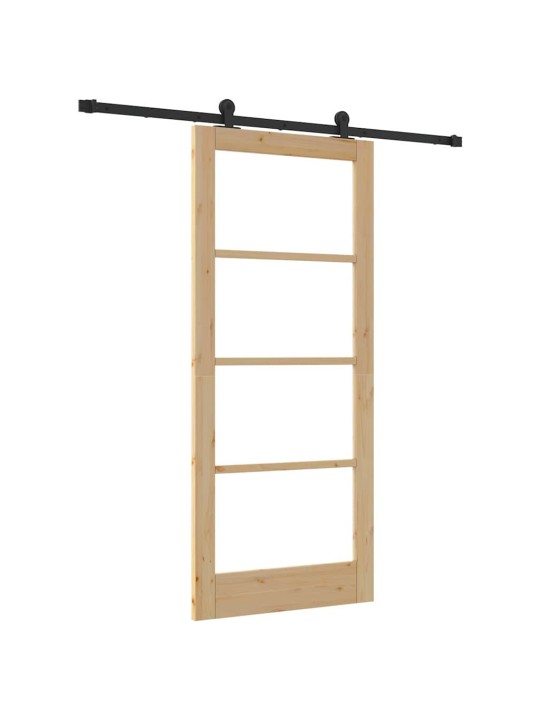 Liuguks pruun 86 x 198.5 cm puit ja metall