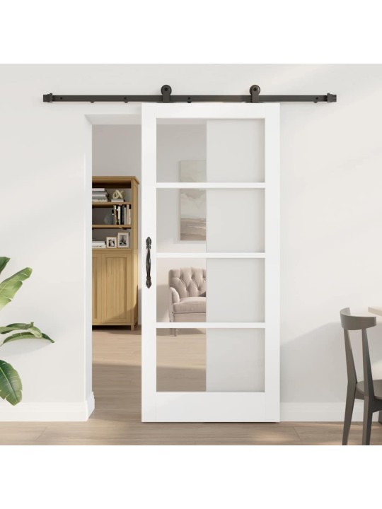 Liuguks valge 86 x 198.5 cm puit ja metall