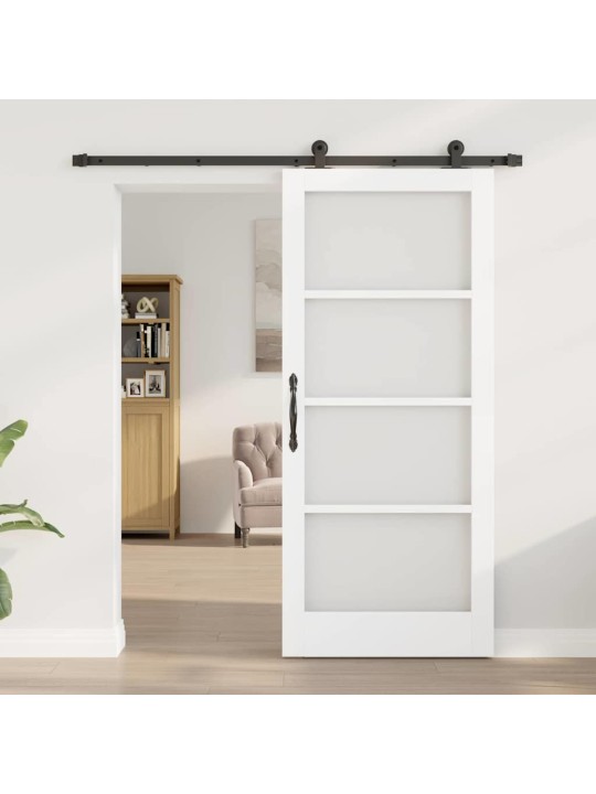 Liuguks valge 86 x 198.5 cm puit ja metall