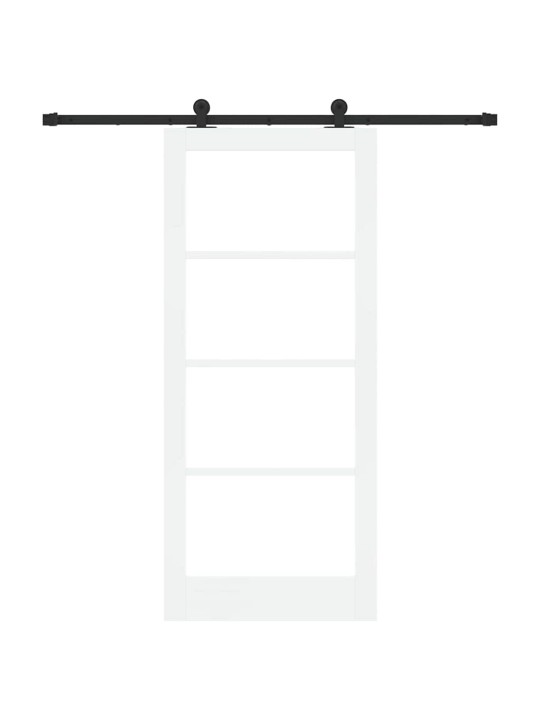 Liuguks valge 86 x 198.5 cm puit ja metall